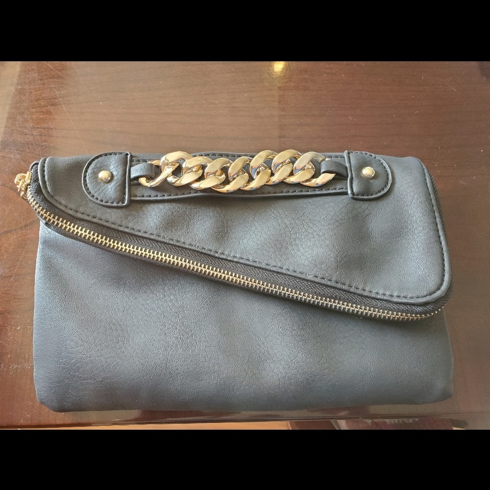 Small Black Foldover Purse